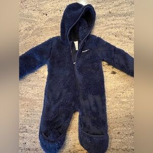 Nike Hooded Sherpa Coverall- Dark Blue size 6M